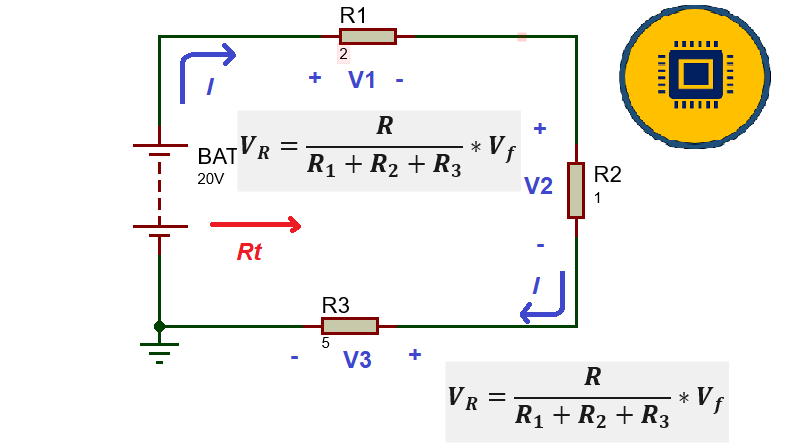 Circuitos eléctricos Ejercicio de análisis de divisor de voltaje