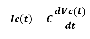 ecuacion diferencial de la corriente en el condensador