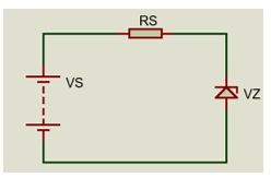 Circuito electrónico con diodo zener