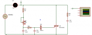 Figura 17. Circuito con DIAC y TRIAC Figura 17. Circuito con DIAC y TRIAC